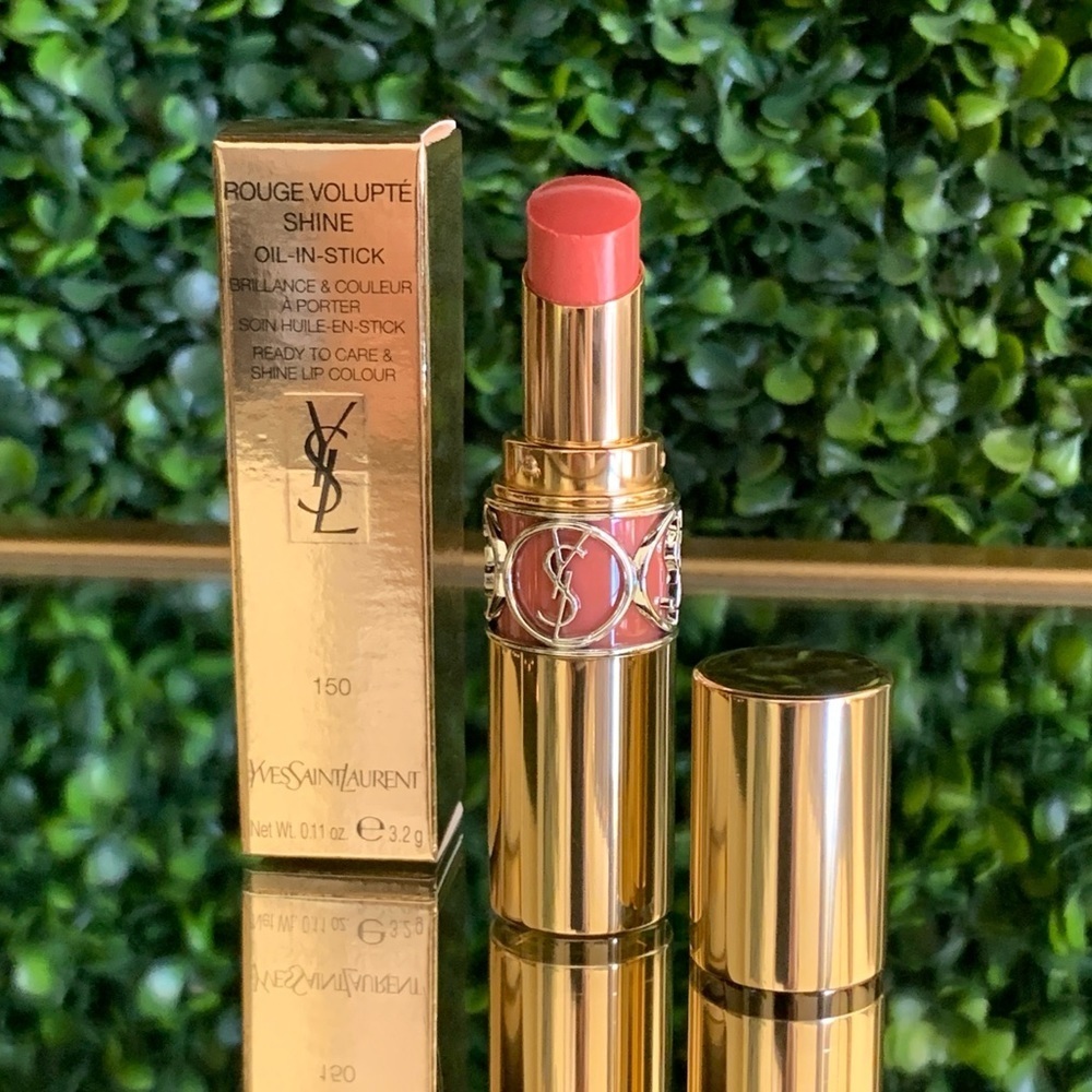 YSL NUDE LINGERIE 150 Rouge Volupté Shine Lipstick Balm | NEW | BNIB | Nude Pink